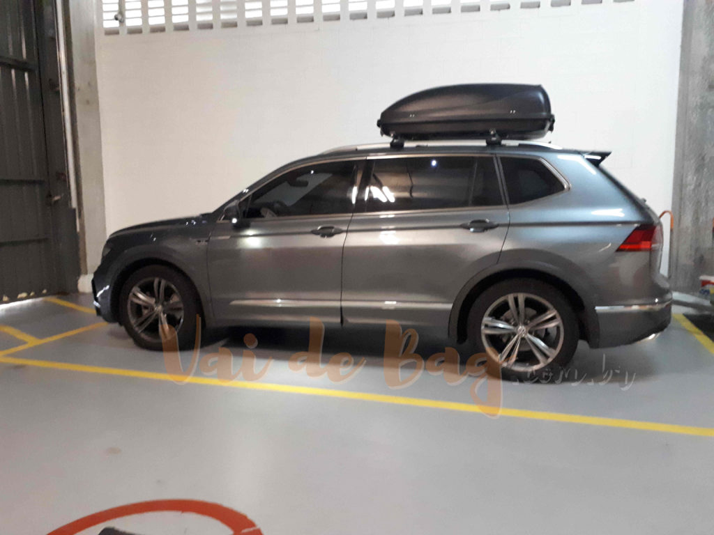 Bagageiro de teto para ampliar o espaço do Tiguan Allspace 7 lugares